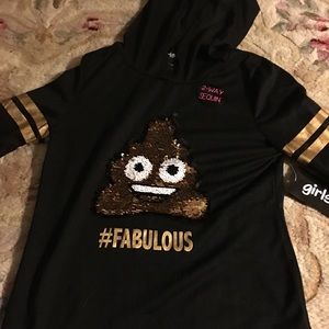 ⛄️💜Emoji Long Sleeve Two way Sequin Shirt💜⛄️